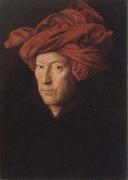 Jan Van Eyck Man in aRed Turban Spain oil painting artist
